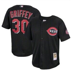Mitchell & Ness Ken Griffey Jr Reds #30 Baseball Jersey  Sz 52 2XL Mens